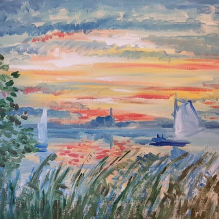 Monets Sunset On the Seine